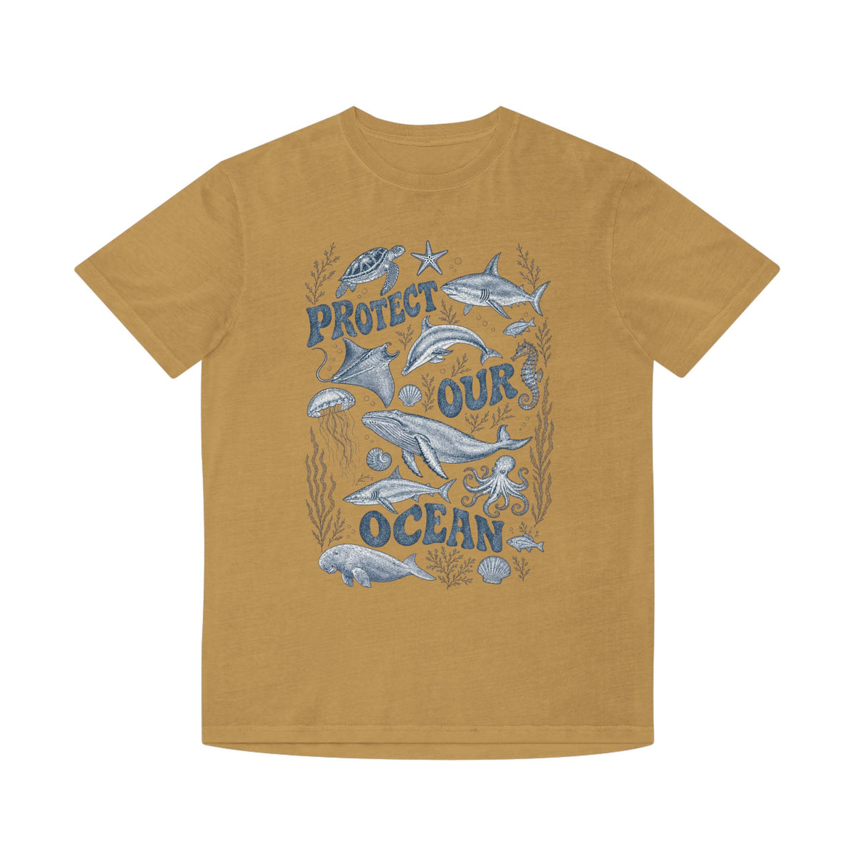 CIX Coastal Protect Our Ocean Unisex Faded Shirt
