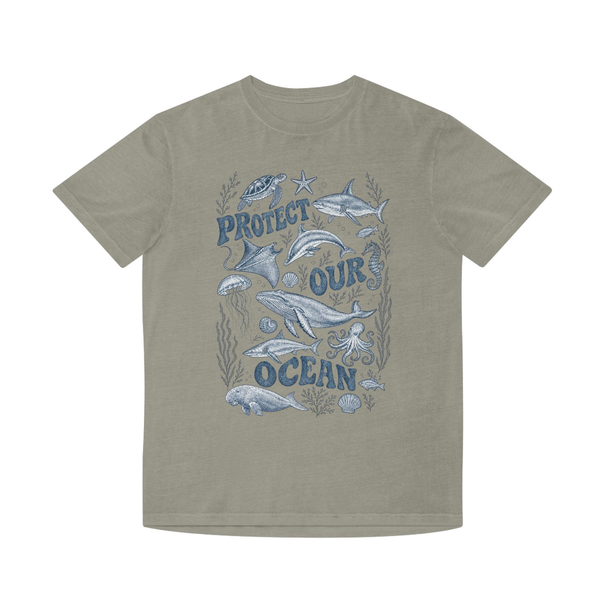 CIX Coastal Protect Our Ocean Unisex Faded Shirt