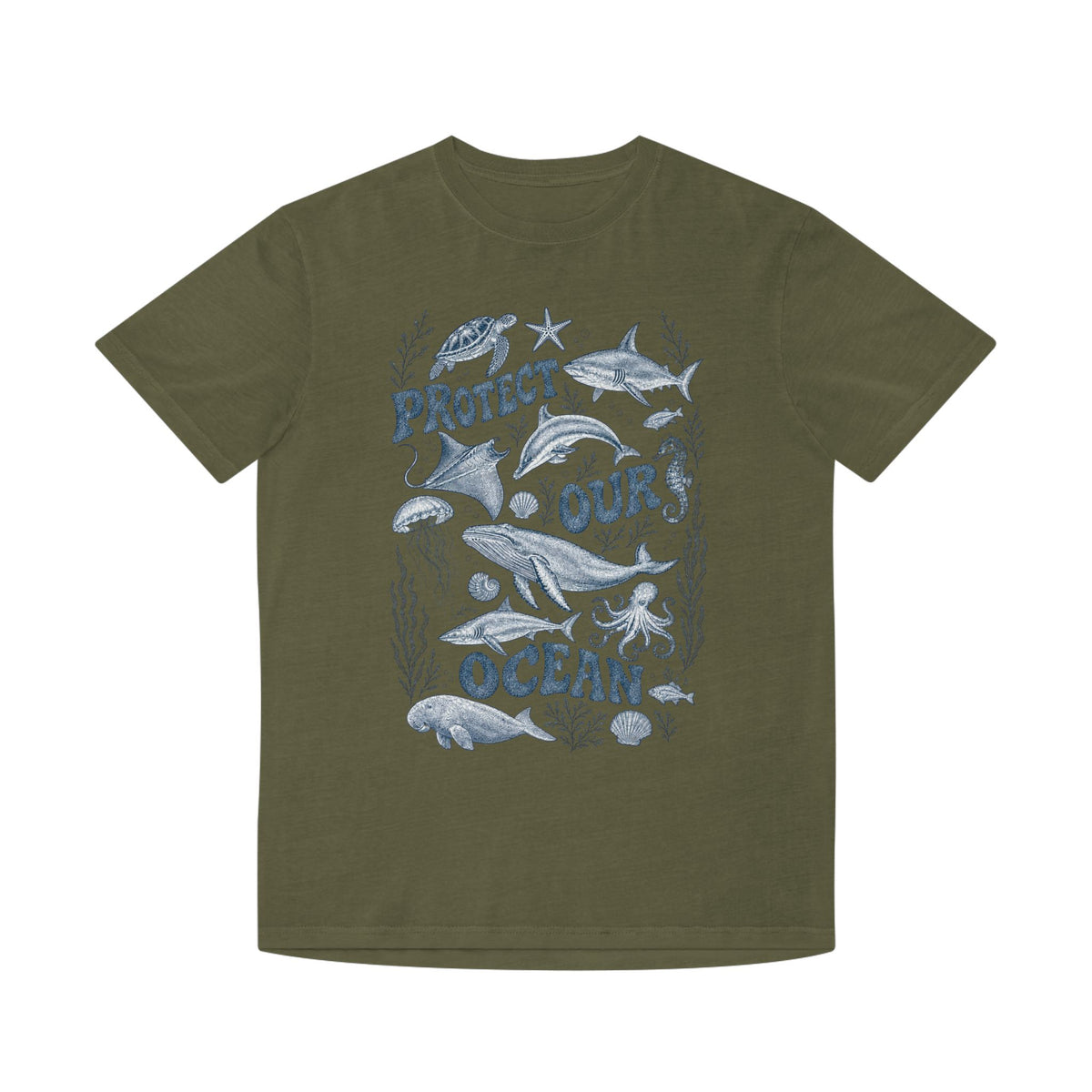 CIX Coastal Protect Our Ocean Unisex Faded Shirt