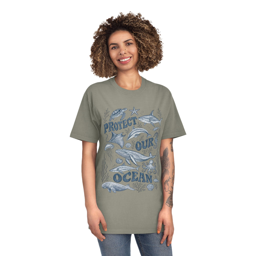 CIX Coastal Protect Our Ocean Unisex Faded Shirt