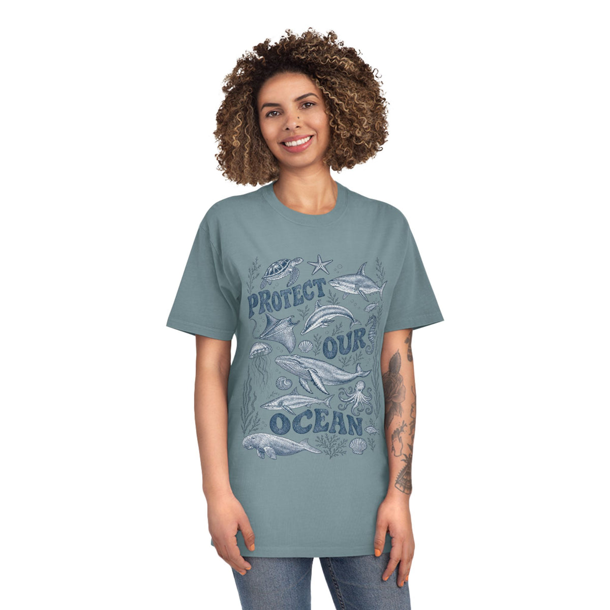 CIX Coastal Protect Our Ocean Unisex Faded Shirt
