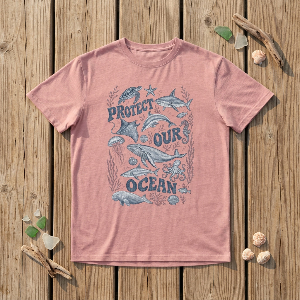 CIX Coastal Protect Our Ocean Unisex Faded Shirt